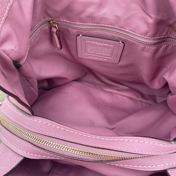Coach Edie Pink Leather Shoulder Bag - Picture 3 of 9